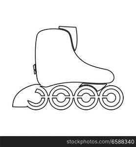 Roller skate icon .