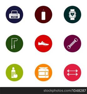 Rollick icons set. Flat set of 9 rollick vector icons for web isolated on white background. Rollick icons set, flat style