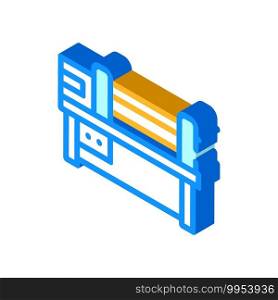 rolling machine isometric icon vector. rolling machine sign. isolated symbol illustration. rolling machine isometric icon vector illustration color