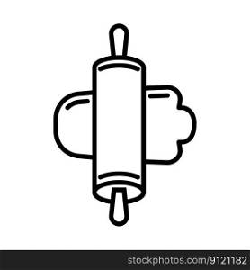 Rolling pin icon vector on trendy design