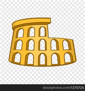 Roman Coliseum icon in cartoon style isolated on background for any web design . Roman Coliseum icon, cartoon style