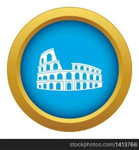 Roman Colosseum icon blue vector isolated on white background for any design. Roman Colosseum icon blue vector isolated