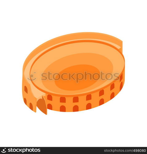 Roman Colosseum icon in isometric 3d style on a white background. Roman Colosseum icon, isometric 3d style