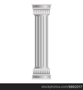 Roman column icon. Cartoon of roman column vector icon for web design isolated on white background. Roman column icon, cartoon style