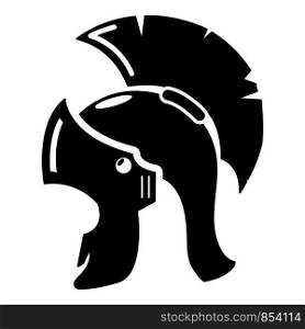 Roman helmet icon. Simple illustration of roman helmet vector icon for web. Roman helmet icon, simple black style