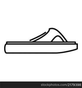 Roman sandal icon outline vector. Summer slipper. Flip shoe. Roman sandal icon outline vector. Summer slipper