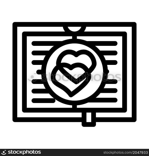 romance literature line icon vector. romance literature sign. isolated contour symbol black illustration. romance literature line icon vector illustration