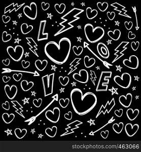 romance theme vanlentines day vector art illustration. romance theme vanlentines day