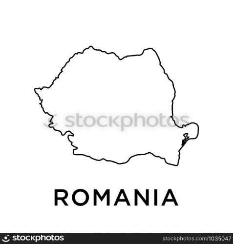 Romania map icon design trendy