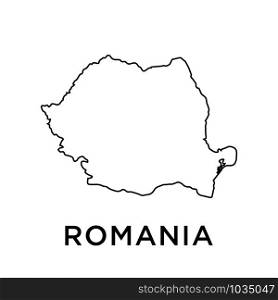 Romania map icon design trendy