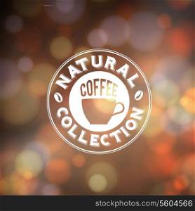 Romantic background with coffee lettering. Vector illustration.