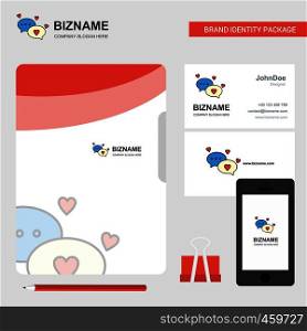 Romantic chat Business Logo, File Cover Visiting Card and Mobile App Design. Vector Illustration
