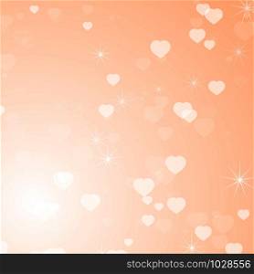 Romantic colored abstract background with hearts of different sizes. Simple flat vector illustration. Romantic colored abstract background with hearts of different sizes. Simple flat vector illustration.