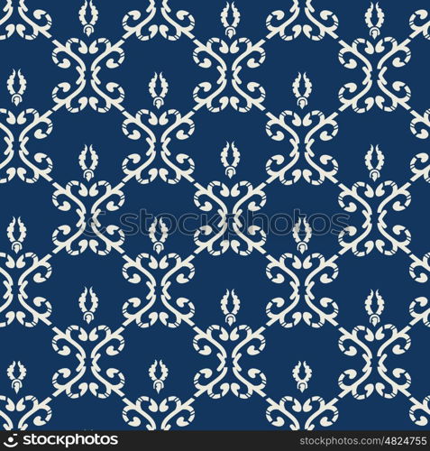 Romantic floral seamless pattern for decoration damask wallpaper, vintage style