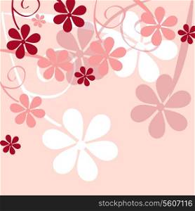 romantic flower background vector illustration