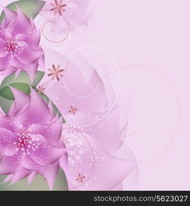 Romantic Flower vector Background