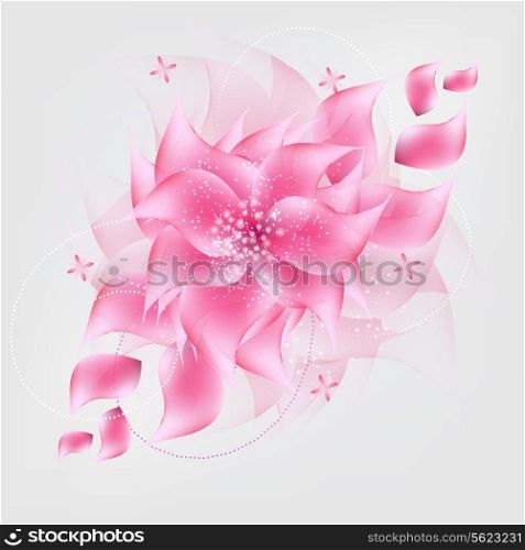 Romantic Flower vector Background