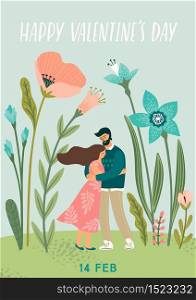 Romantic illustration with man and woman. Love, love story, relationship. Vector design concept for Valentines Day and other users.. Romantic illustration with man and woman. Love, love story, relationship.