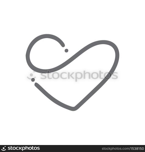 Romantic monoline infinity calligraphy vector Heart love sign. Hand drawn icon of valentine day. Concepn symbol for greeting card, poster wedding. Design flat element illustration.. Romantic monoline infinity calligraphy vector Heart love sign. Hand drawn icon of valentine day. Concepn symbol for greeting card, poster wedding. Design flat element illustration