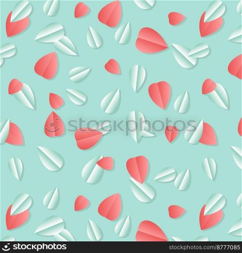 Romantic pattern with flower petals on blue background. For the Wedding and Valentines Day, love, passion, lovers.