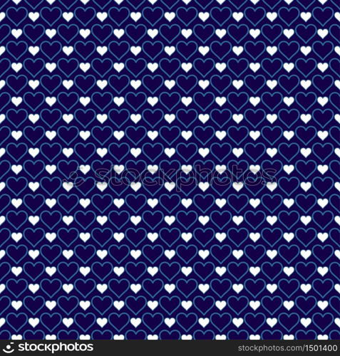 Romantic seamless pattern with hearts. Beautiful vector illustration. Background.