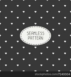 Romantic seamless pattern with hearts. Beautiful vector illustration. Background.
