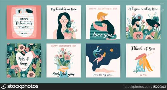 Romantic set of cute illustrations. Love, love story, relationship. Vector design concept for Valentines Day and other users.. Romantic set of cute illustrations. Vector design concept for Valentines Day and other users.