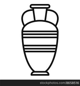 Rome amphora icon outline vector. Ancient vase. Greece jar. Rome amphora icon outline vector. Ancient vase