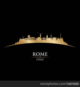 Rome Italy city skyline silhouette. Vector illustration