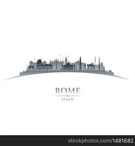 Rome Italy city skyline silhouette. Vector illustration
