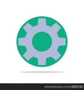 Romzicon, Setting, Gear Abstract Circle Background Flat color Icon