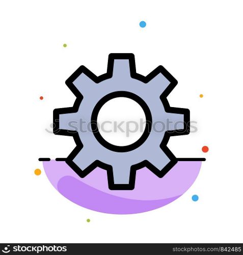 Romzicon, Setting, Gear Abstract Flat Color Icon Template