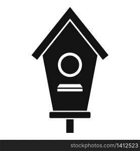 Roof bird house icon. Simple illustration of roof bird house vector icon for web design isolated on white background. Roof bird house icon, simple style