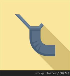 Roof gutter icon. Flat illustration of roof gutter vector icon for web design. Roof gutter icon, flat style