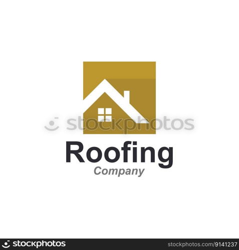 roof house icon logo vector