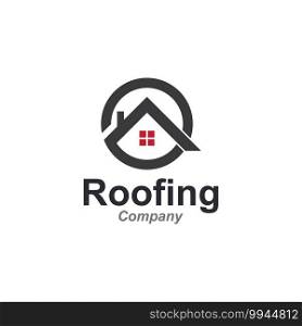 roof house icon logo vector