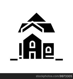 roof installation glyph icon vector. roof installation sign. isolated contour symbol black illustration. roof installation glyph icon vector illustration