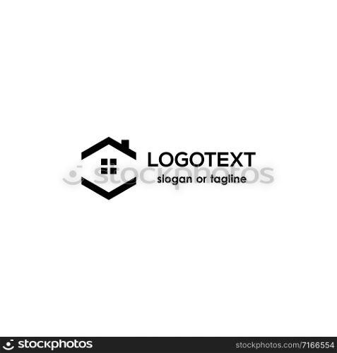 Roof logo design. Property logo template. Architect logo template. Architecture, construction or house developing consultant office.