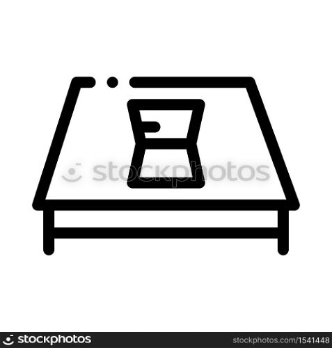 roof opened window icon vector. roof opened window sign. isolated contour symbol illustration. roof opened window icon vector outline illustration
