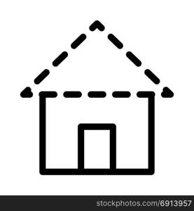 roof plan, icon on isolated background