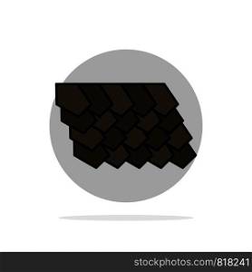 Roof, Tile, Top, Construction Abstract Circle Background Flat color Icon