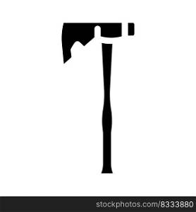 roofing axe blade glyph icon vector. roofing axe blade sign. isolated symbol illustration. roofing axe blade glyph icon vector illustration