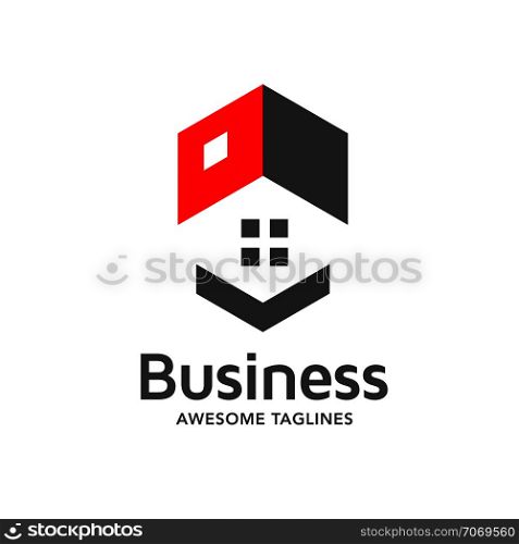 roofing house business company. simple house logo vector, unique roofing Real estate service, roofing construction logo
