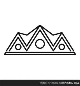 Rooftop icon outline vector. Roof building. Metal cover. Rooftop icon outline vector. Roof building