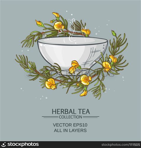 rooibos tea illustration. rooibos tea vector illustration on color background