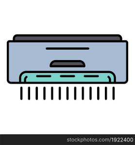 Room conditioner icon. Outline room conditioner vector icon color flat isolated on white. Room conditioner icon color outline vector
