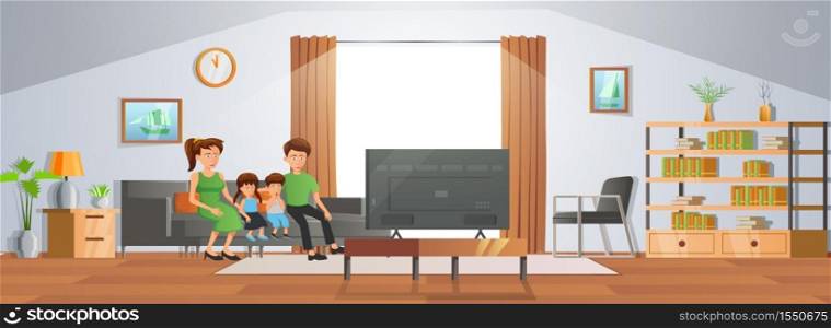 room decoration of living room with gradient design,vector illustration