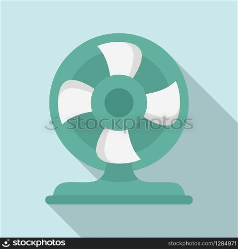 Room filter fan icon. Flat illustration of room filter fan vector icon for web design. Room filter fan icon, flat style
