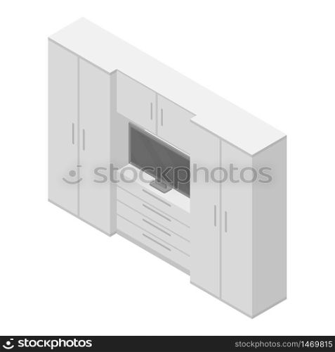 Room furniture icon. Isometric of room furniture vector icon for web design isolated on white background. Room furniture icon, isometric style