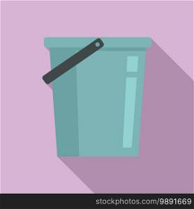 Room service clean bucket icon. Flat illustration of room service clean bucket vector icon for web design. Room service clean bucket icon, flat style
